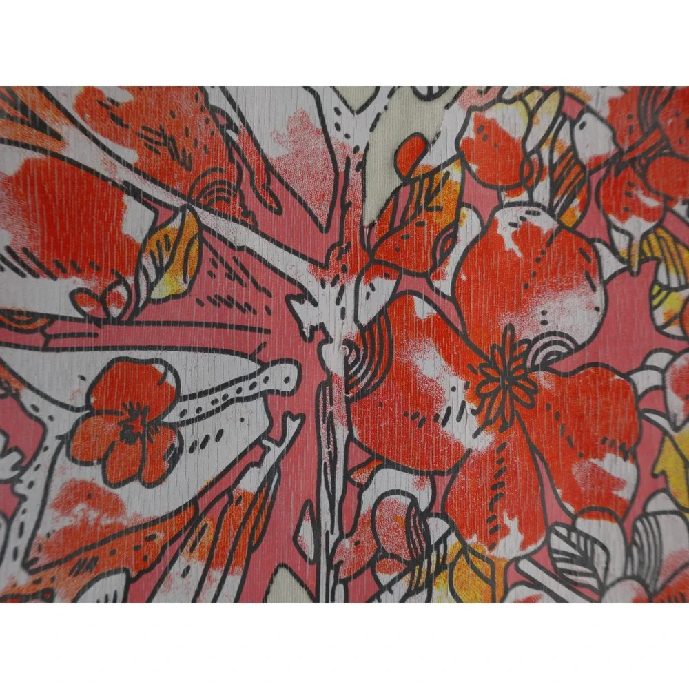 Aelfric‎ Eden Cream Graphic T Shirt Butterfly Text Print Oversized XL